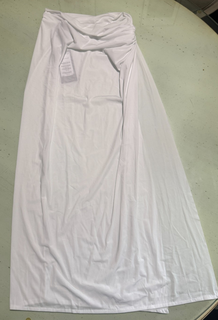 ViX Paula Hermanny Solid Karen Midi Skirt Off White XS NWT Brazil MSRP $148